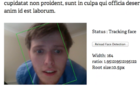 Responsive text by way of face detection