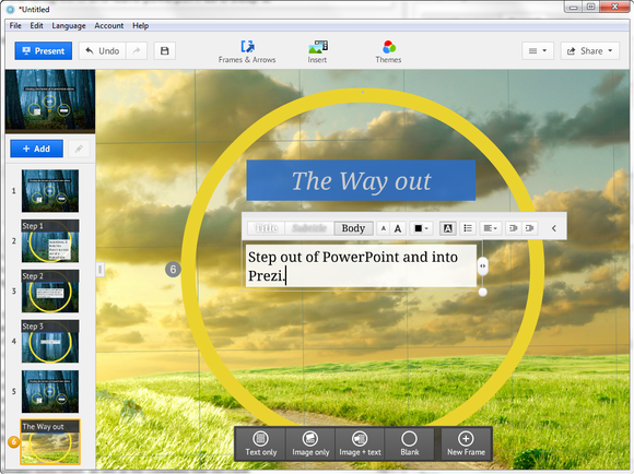 Prezi Desktop screenshot